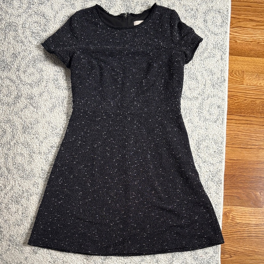 Loft Black Short Sleeve Dress